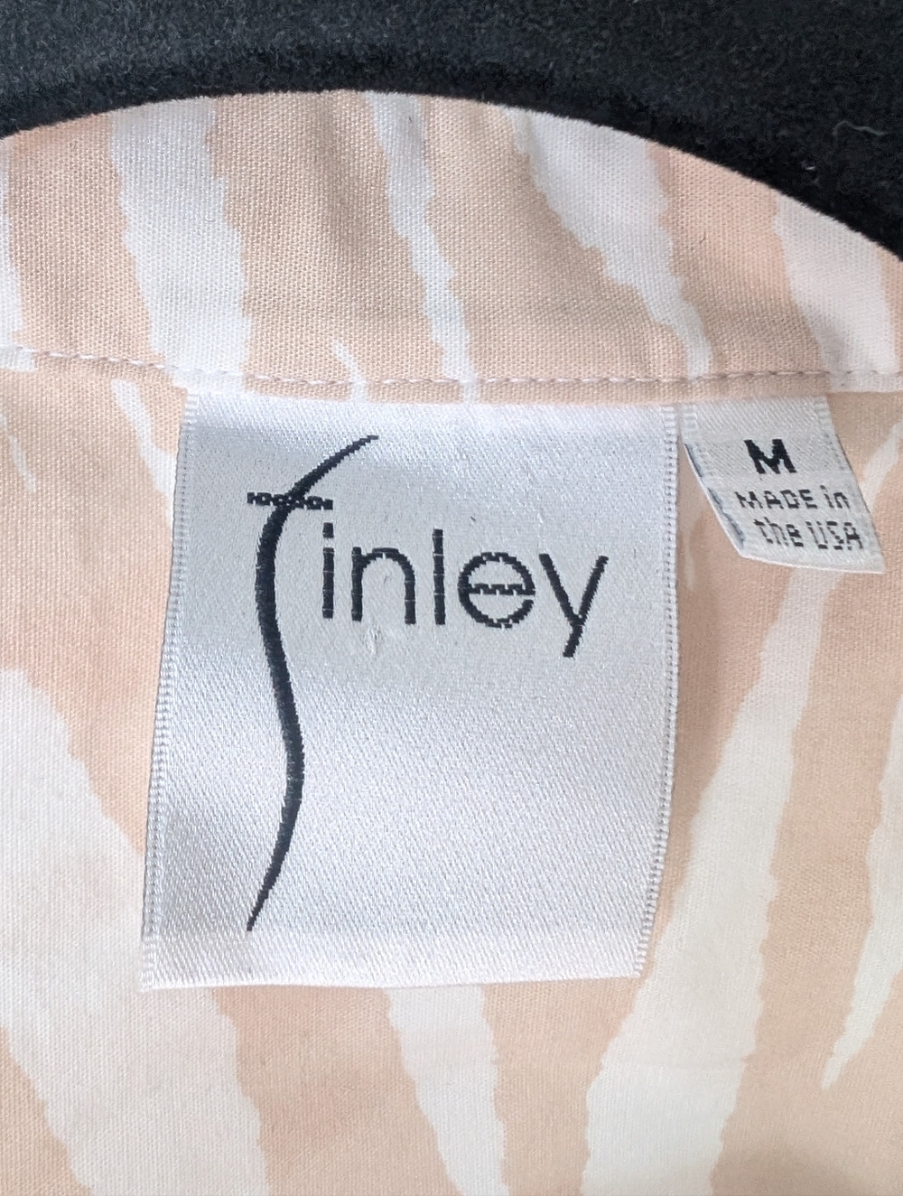Finley Miller Neutral Zebra-Print Button-Front Shirt Dress With Side Pockets - Picture 2 of 5